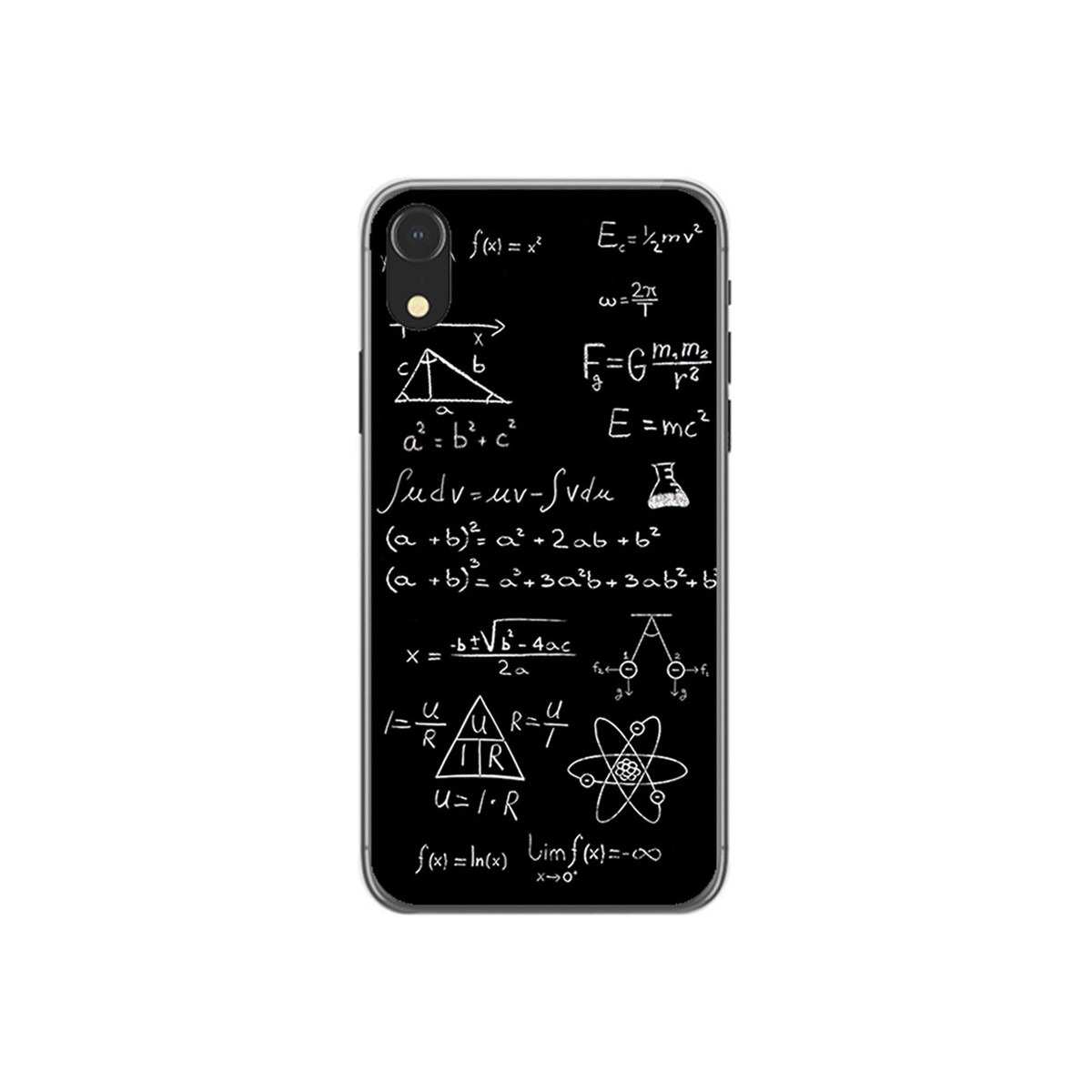 Funda Gel Tpu para Iphone XR Diseño Formulas Dibujos