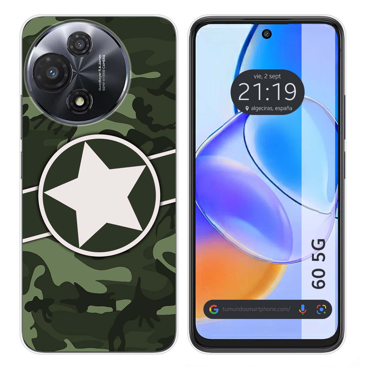 Funda Silicona para TCL 60 5G diseño Camuflaje 01 Dibujos