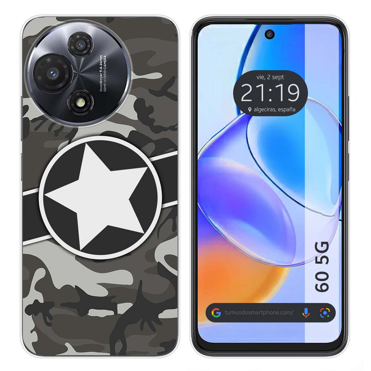 Funda Silicona para TCL 60 5G diseño Camuflaje 02 Dibujos