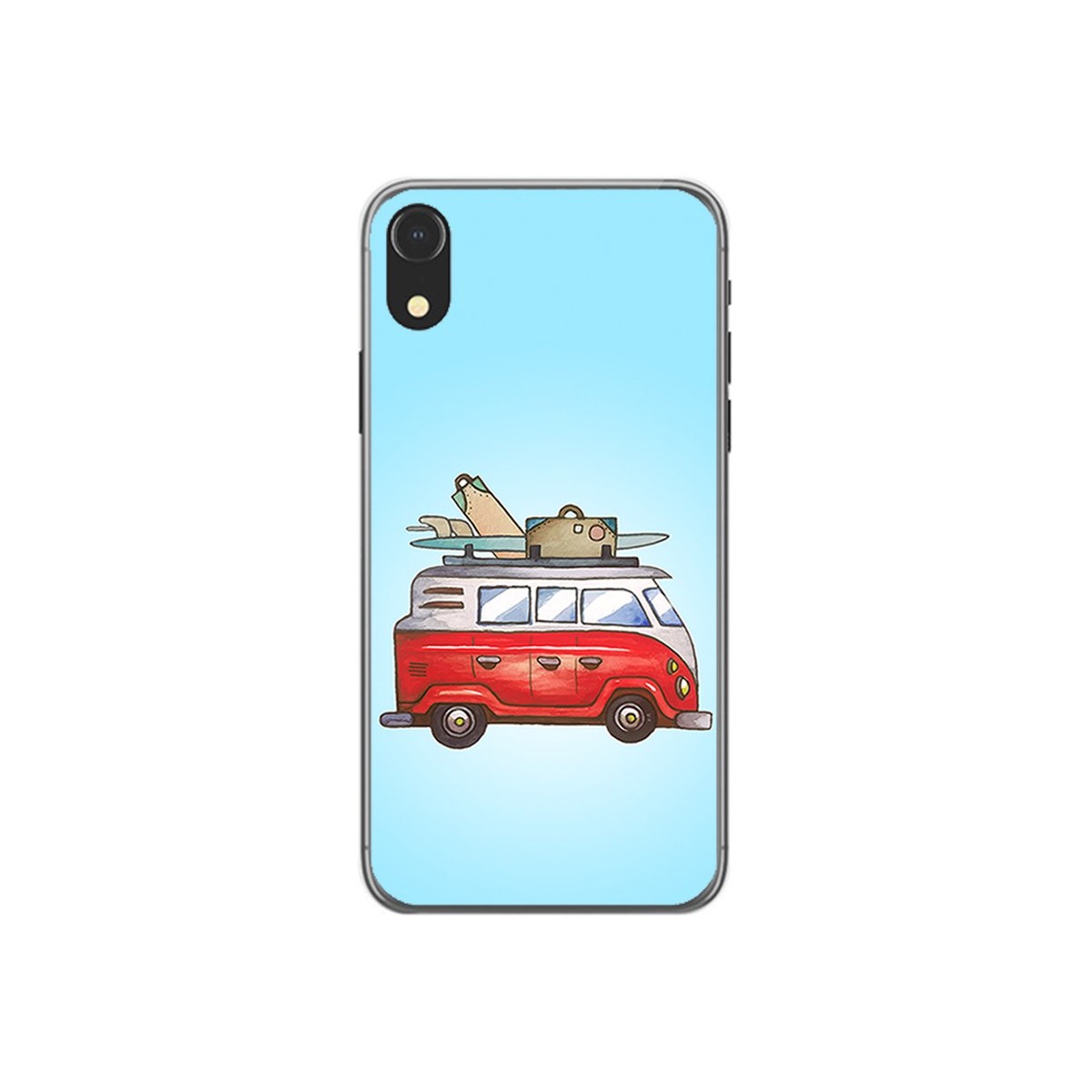 Funda Gel Tpu para Iphone XR Diseño Furgoneta Dibujos