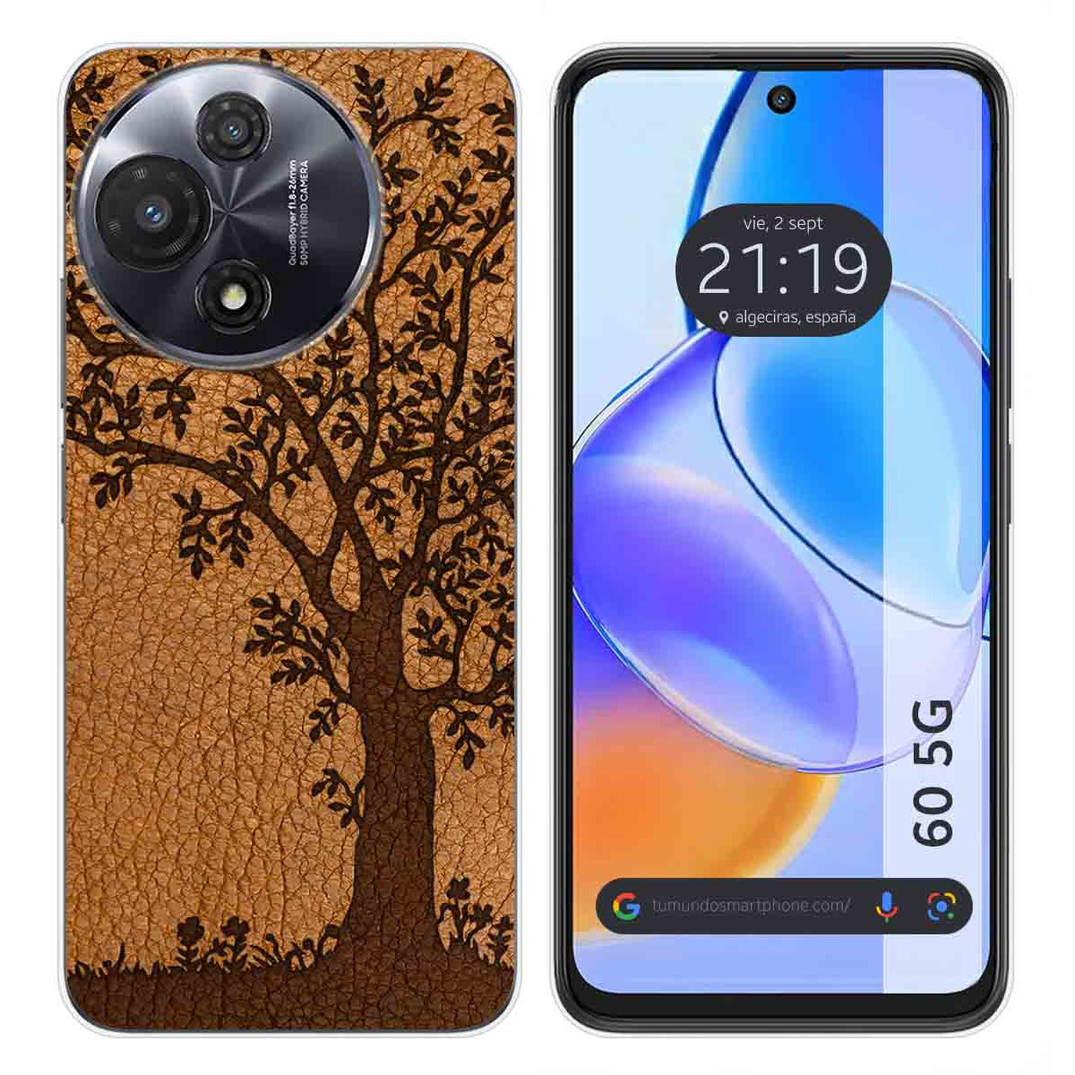 Funda Silicona para TCL 60 5G diseño Cuero 03 Dibujos