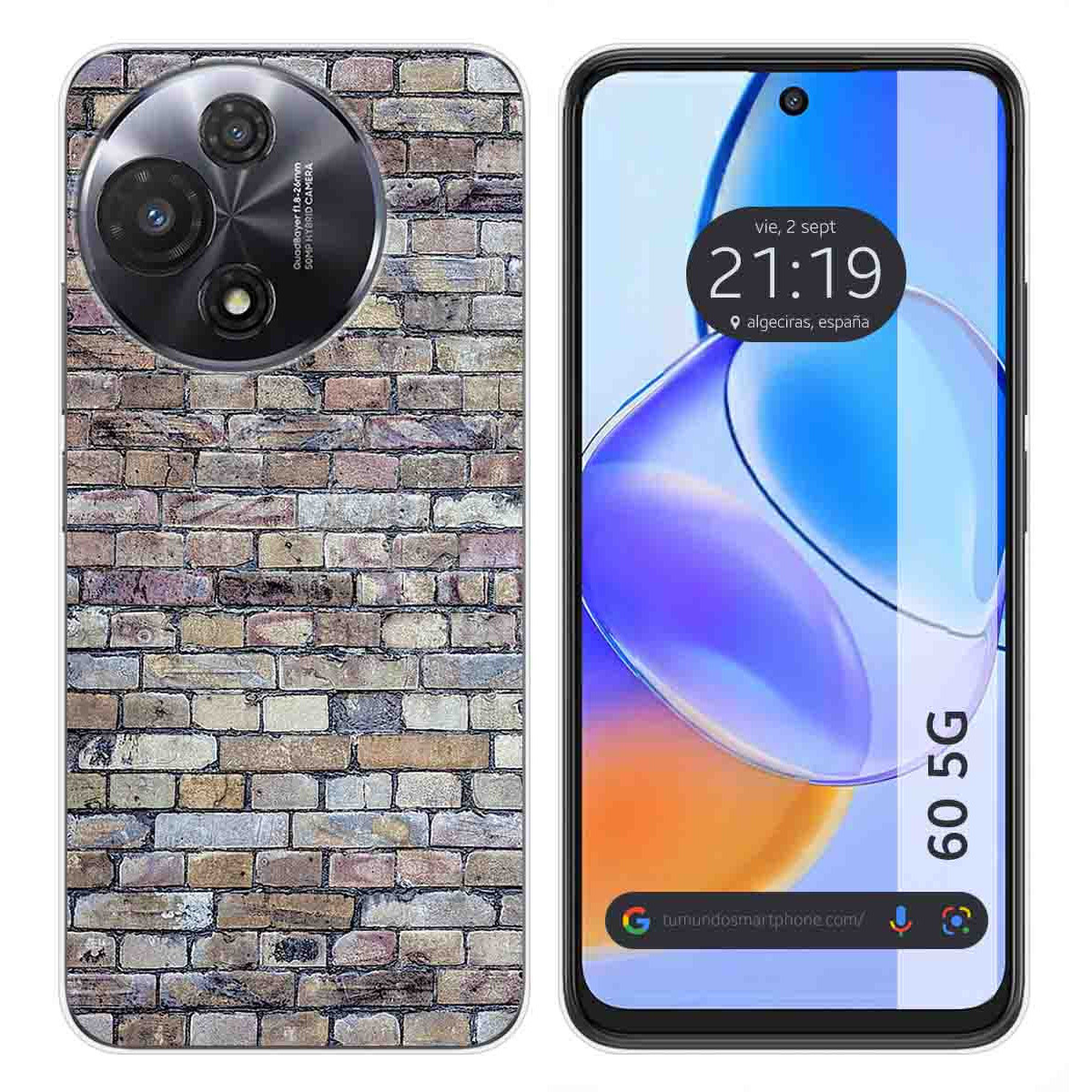 Funda Silicona para TCL 60 5G diseño Ladrillo 02 Dibujos