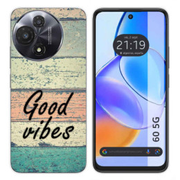 Funda Silicona para TCL 60 5G diseño Madera 01 Dibujos