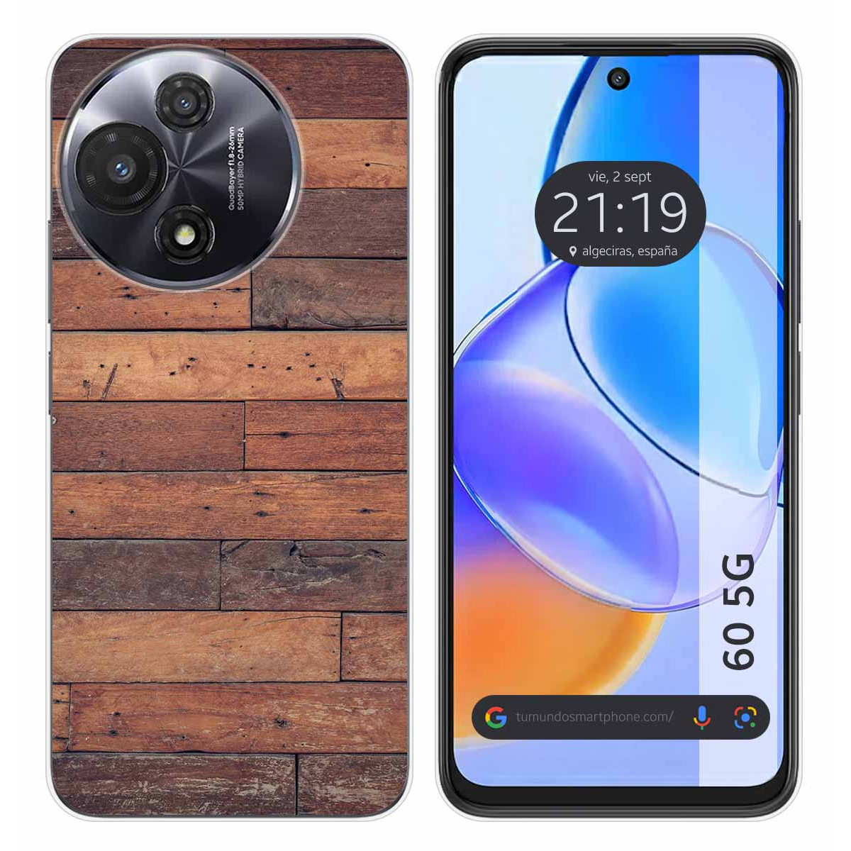 Funda Silicona para TCL 60 5G diseño Madera 03 Dibujos