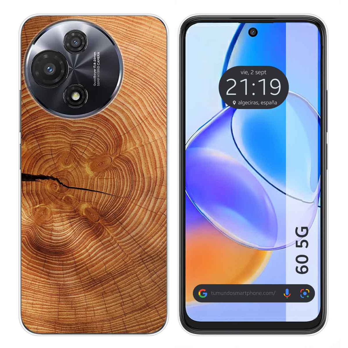 Funda Silicona para TCL 60 5G diseño Madera 04 Dibujos