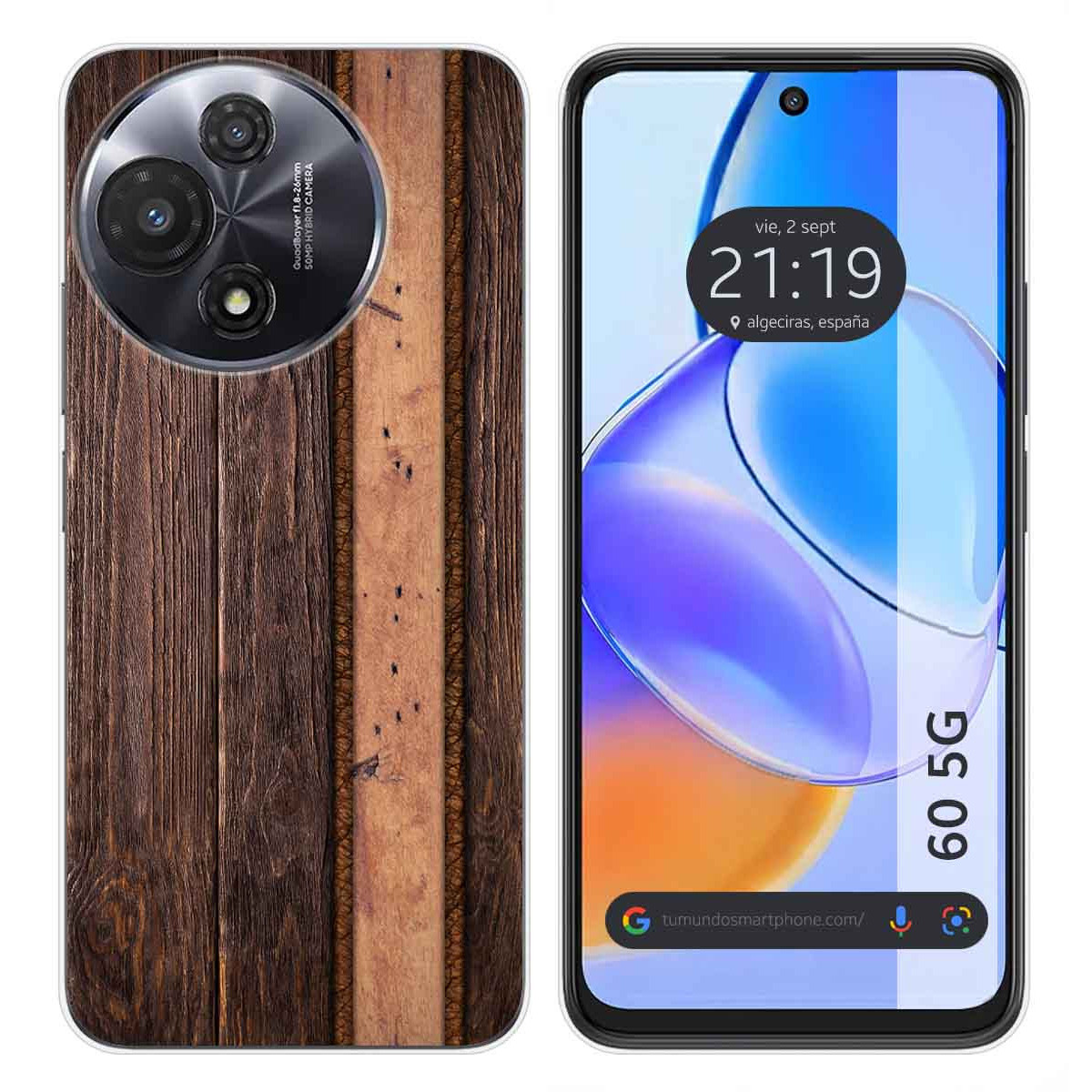 Funda Silicona para TCL 60 5G diseño Madera 05 Dibujos