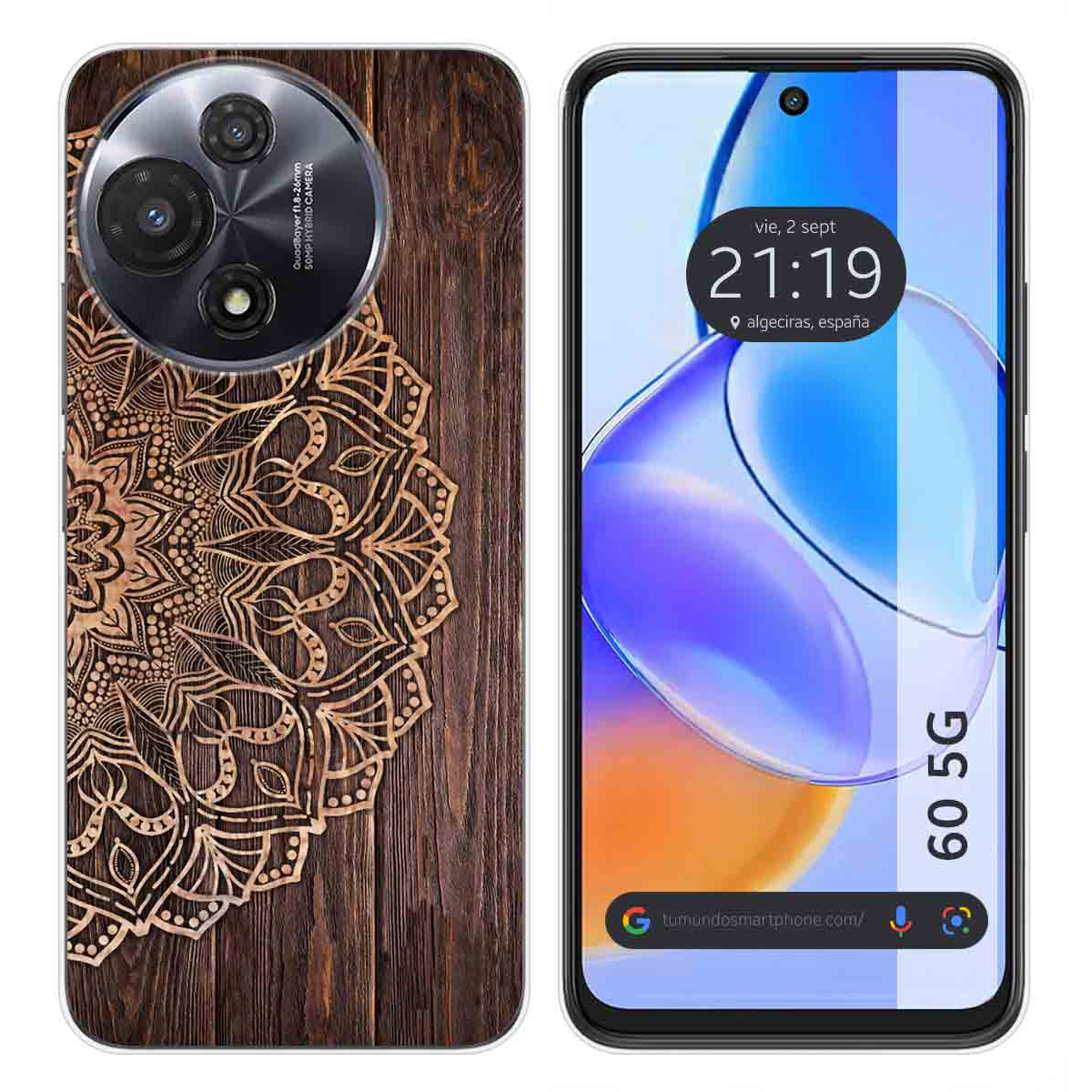 Funda Silicona para TCL 60 5G diseño Madera 06 Dibujos