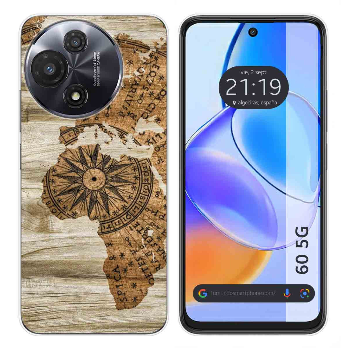 Funda Silicona para TCL 60 5G diseño Madera 07 Dibujos