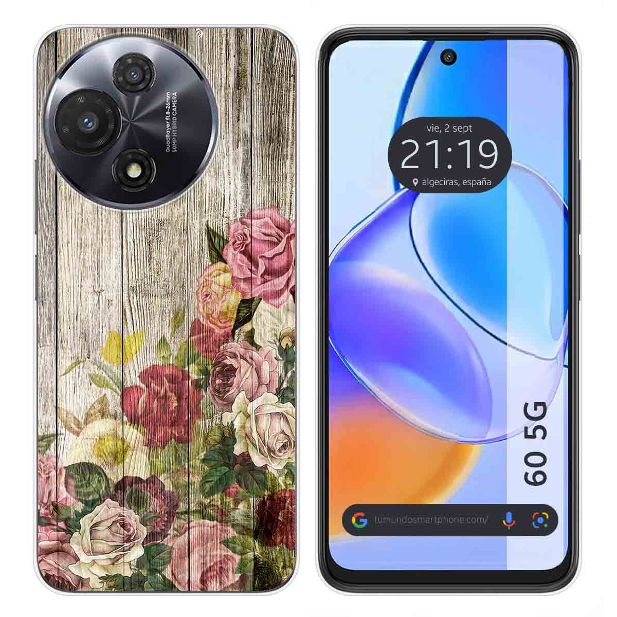 Funda Silicona para TCL 60 5G diseño Madera 08 Dibujos