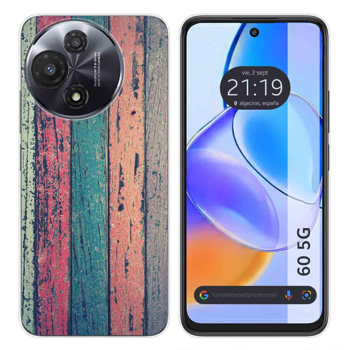 Funda Silicona para TCL 60 5G diseño Madera 10 Dibujos