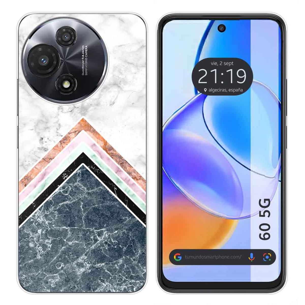 Funda Silicona para TCL 60 5G diseño Mármol 05 Dibujos