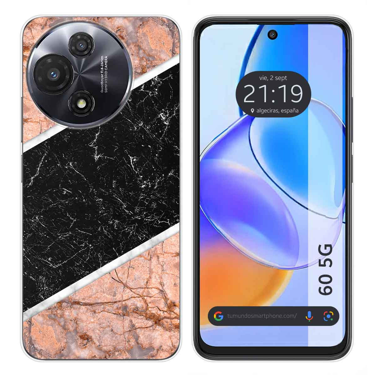 Funda Silicona para TCL 60 5G diseño Mármol 07 Dibujos