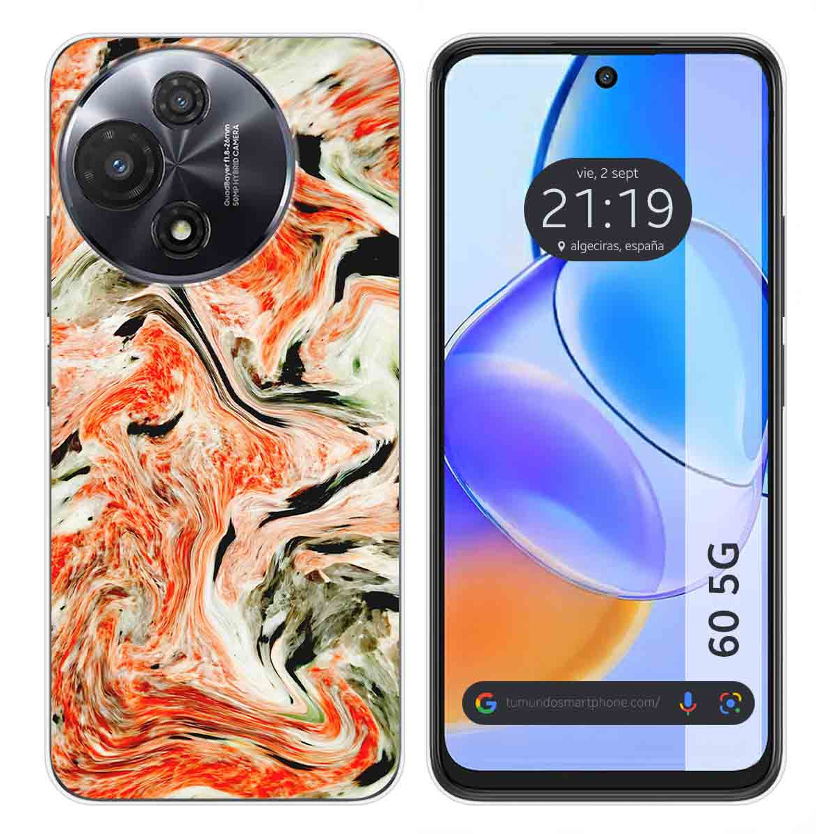 Funda Silicona para TCL 60 5G diseño Mármol 12 Dibujos