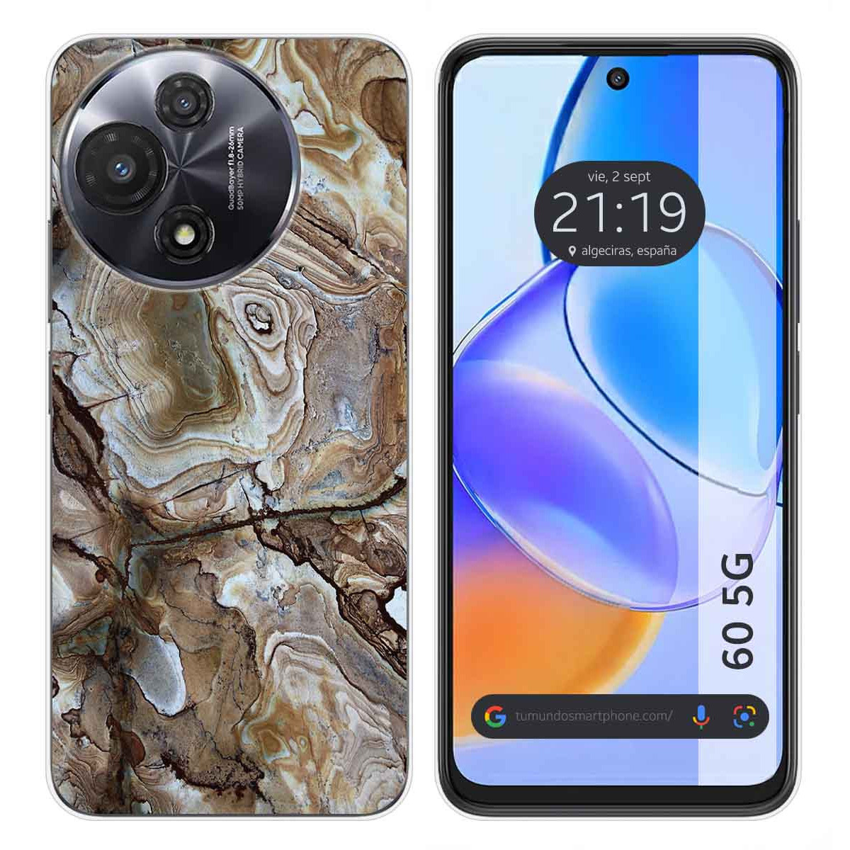 Funda Silicona para TCL 60 5G diseño Mármol 14 Dibujos