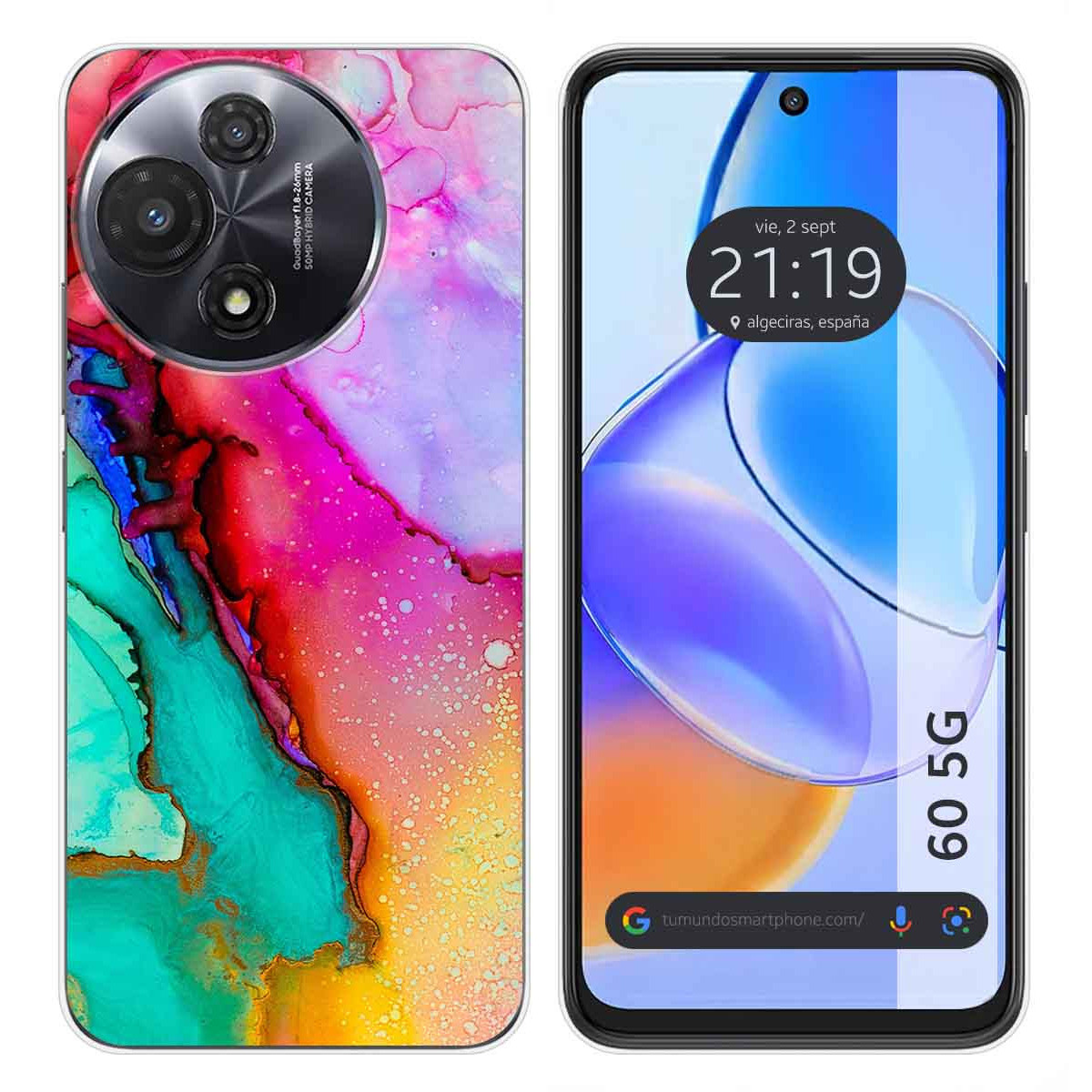 Funda Silicona para TCL 60 5G diseño Mármol 15 Dibujos