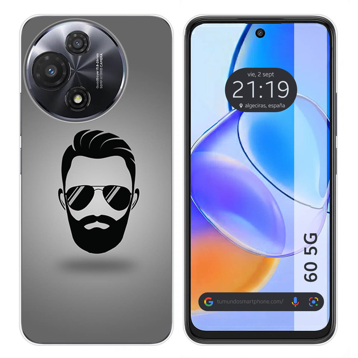 Funda Silicona para TCL 60 5G diseño Barba Dibujos