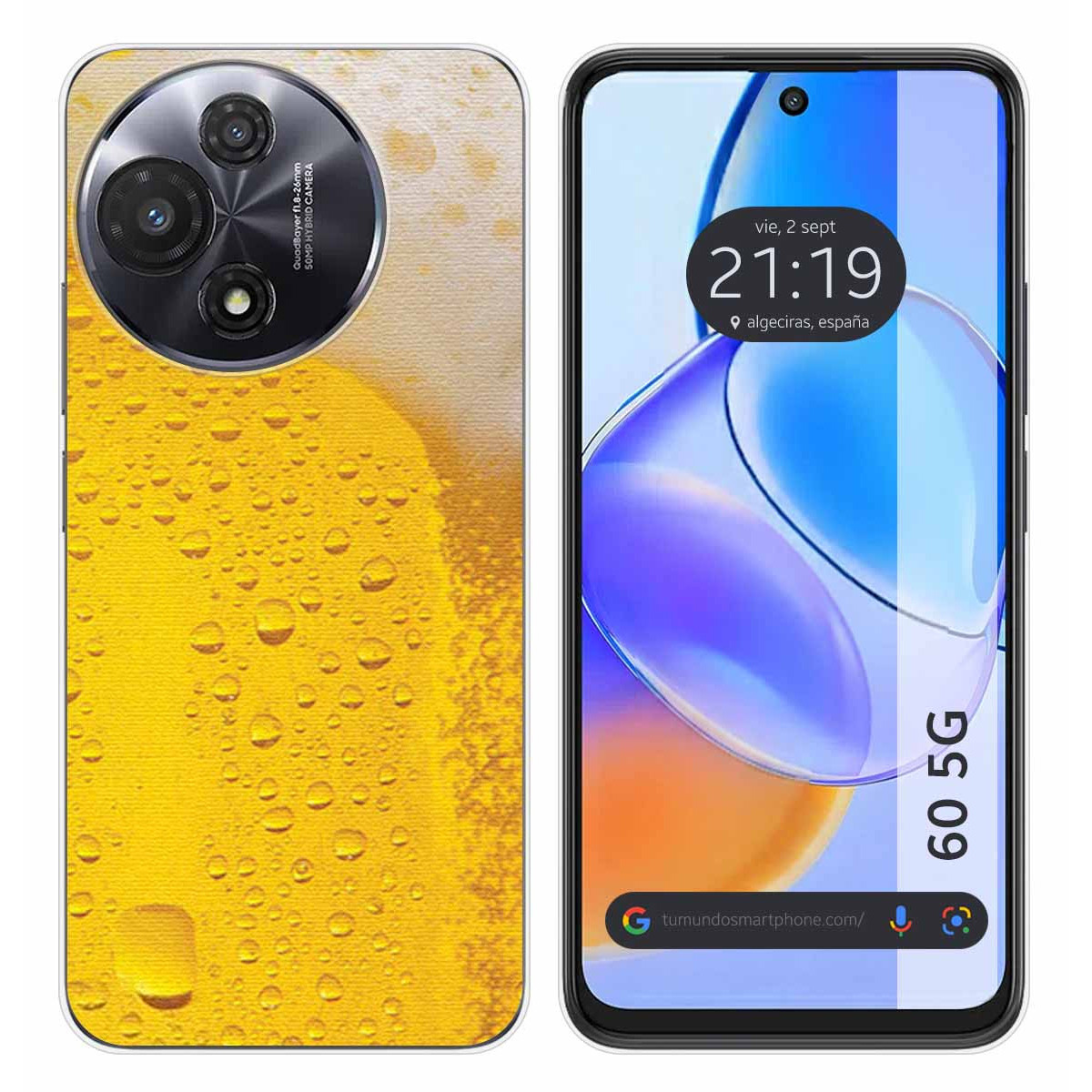 Funda Silicona para TCL 60 5G diseño Cerveza Dibujos