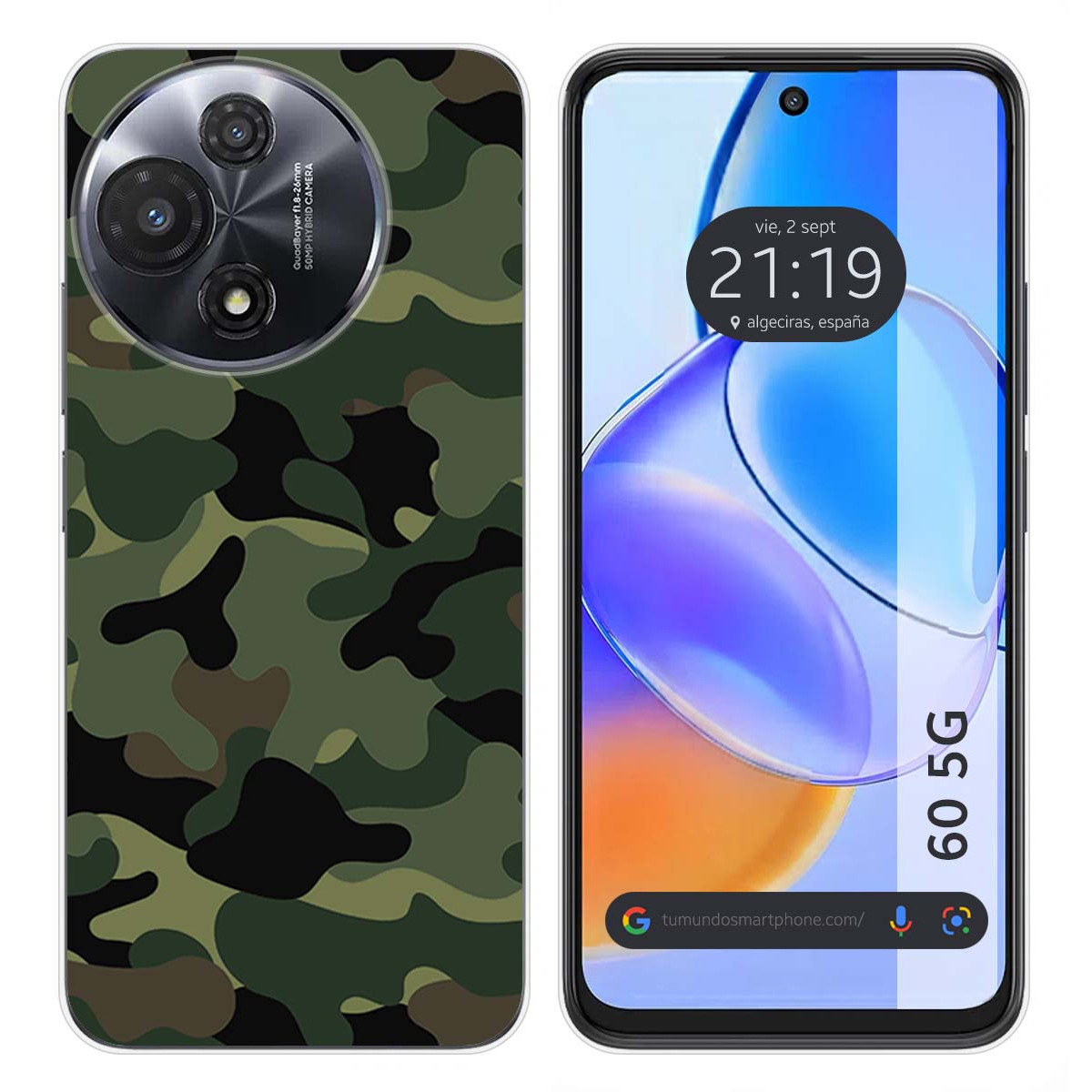 Funda Silicona para TCL 60 5G diseño Camuflaje Dibujos