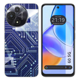 Funda Silicona para TCL 60 5G diseño Circuito Dibujos