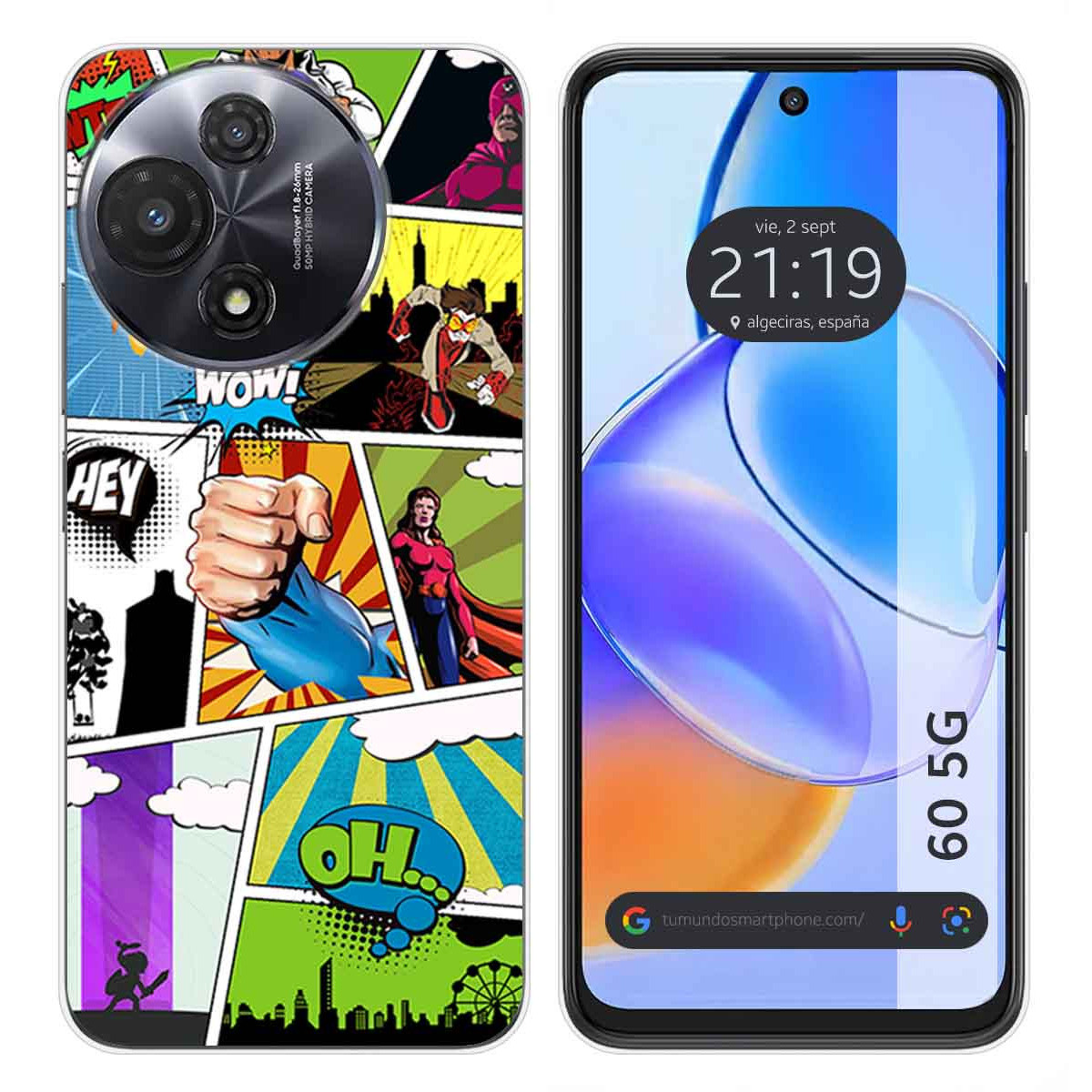 Funda Silicona para TCL 60 5G diseño Comic Dibujos