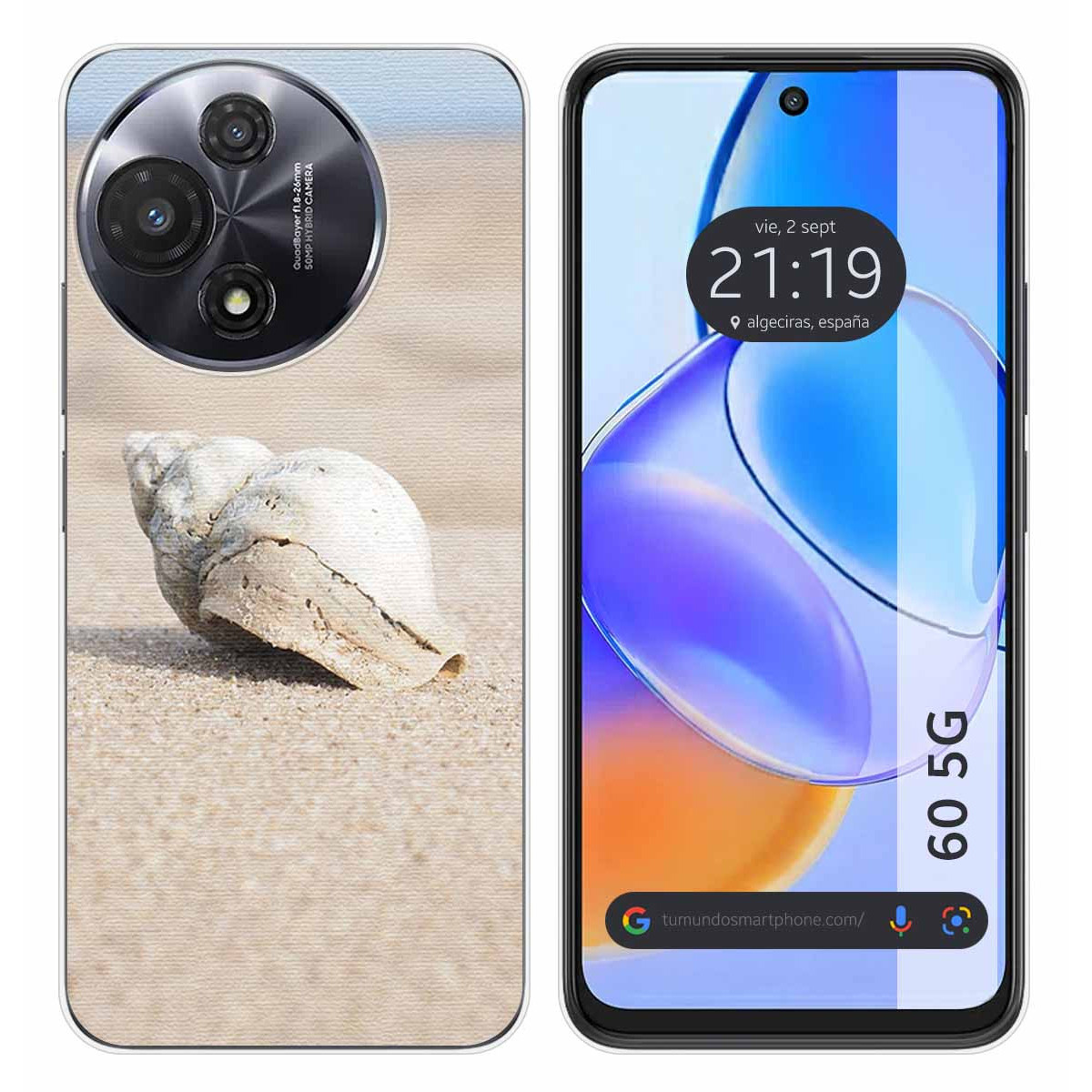 Funda Silicona para TCL 60 5G diseño Concha Dibujos