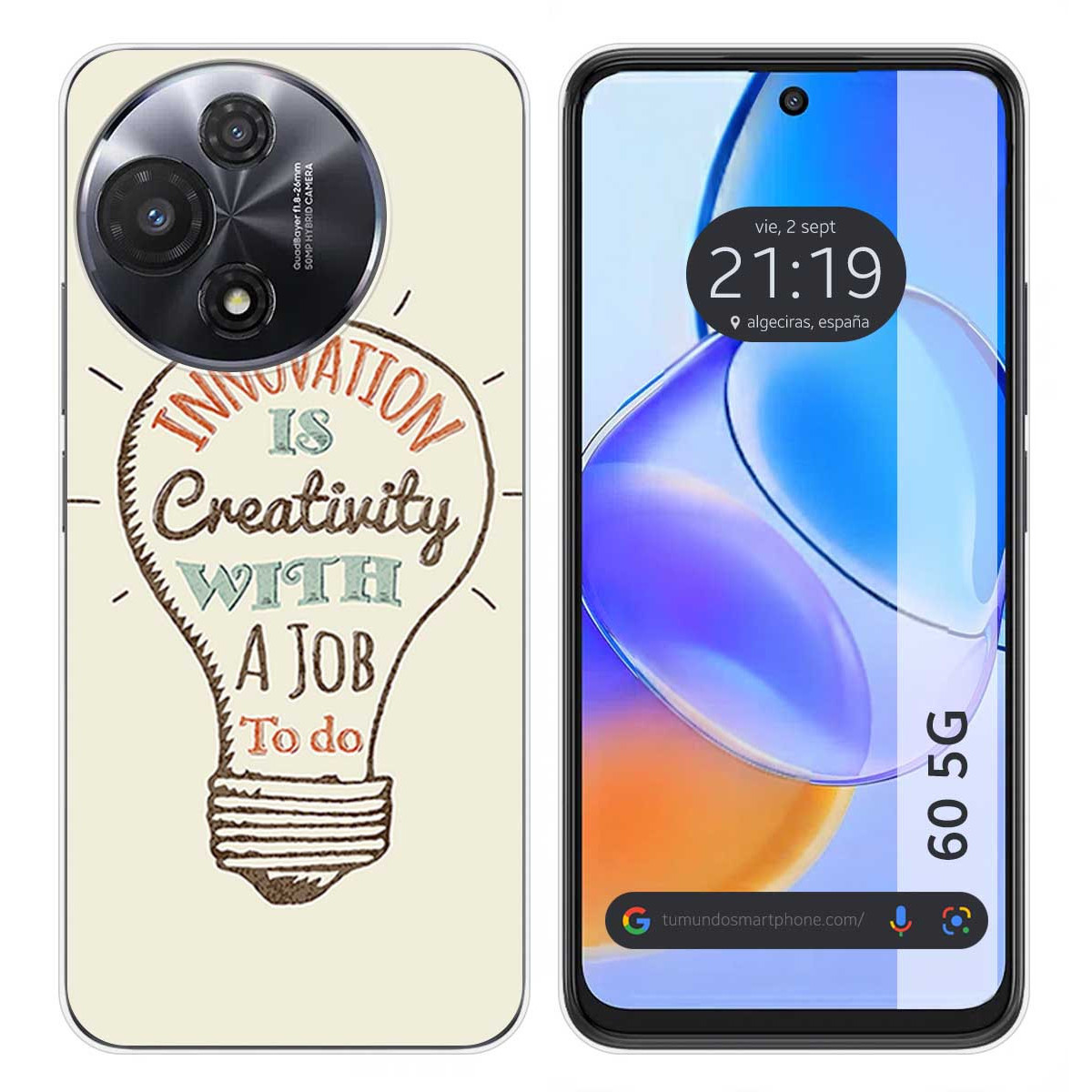 Funda Silicona para TCL 60 5G diseño Creativity Dibujos