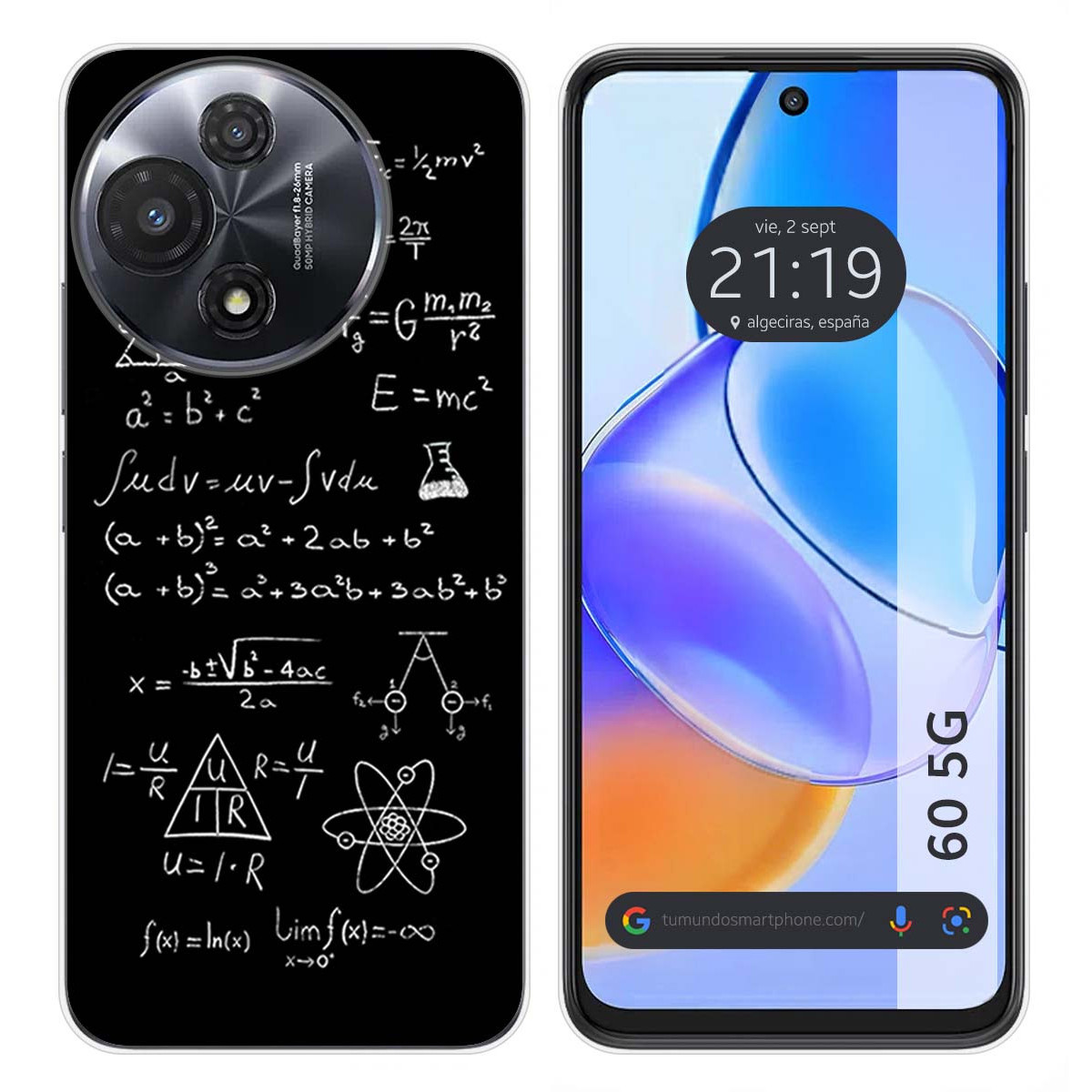 Funda Silicona para TCL 60 5G diseño Formulas Dibujos