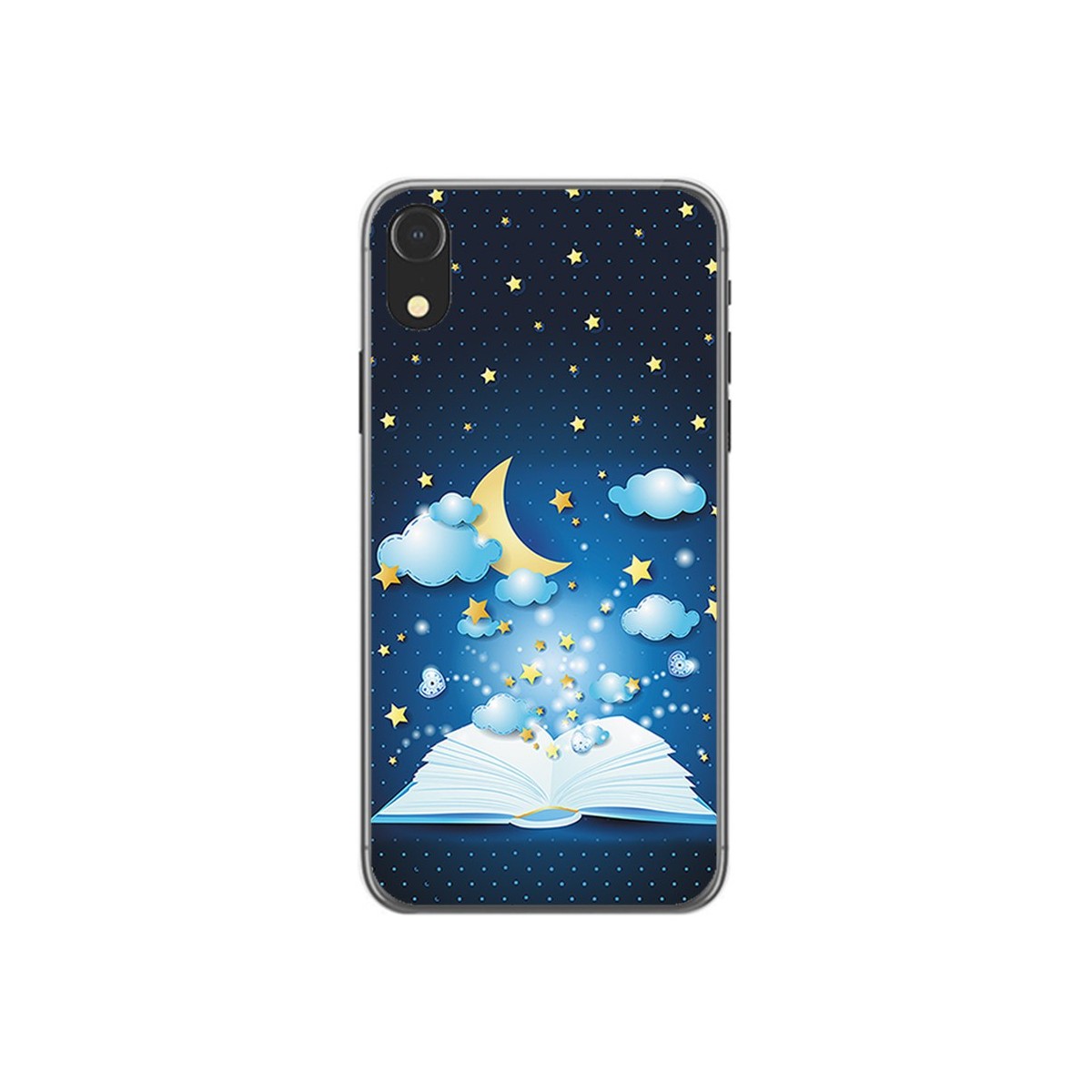 Funda Gel Tpu para Iphone XR Diseño Libro Cuentos Dibujos