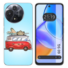 Funda Silicona para TCL 60 5G diseño Furgoneta Dibujos