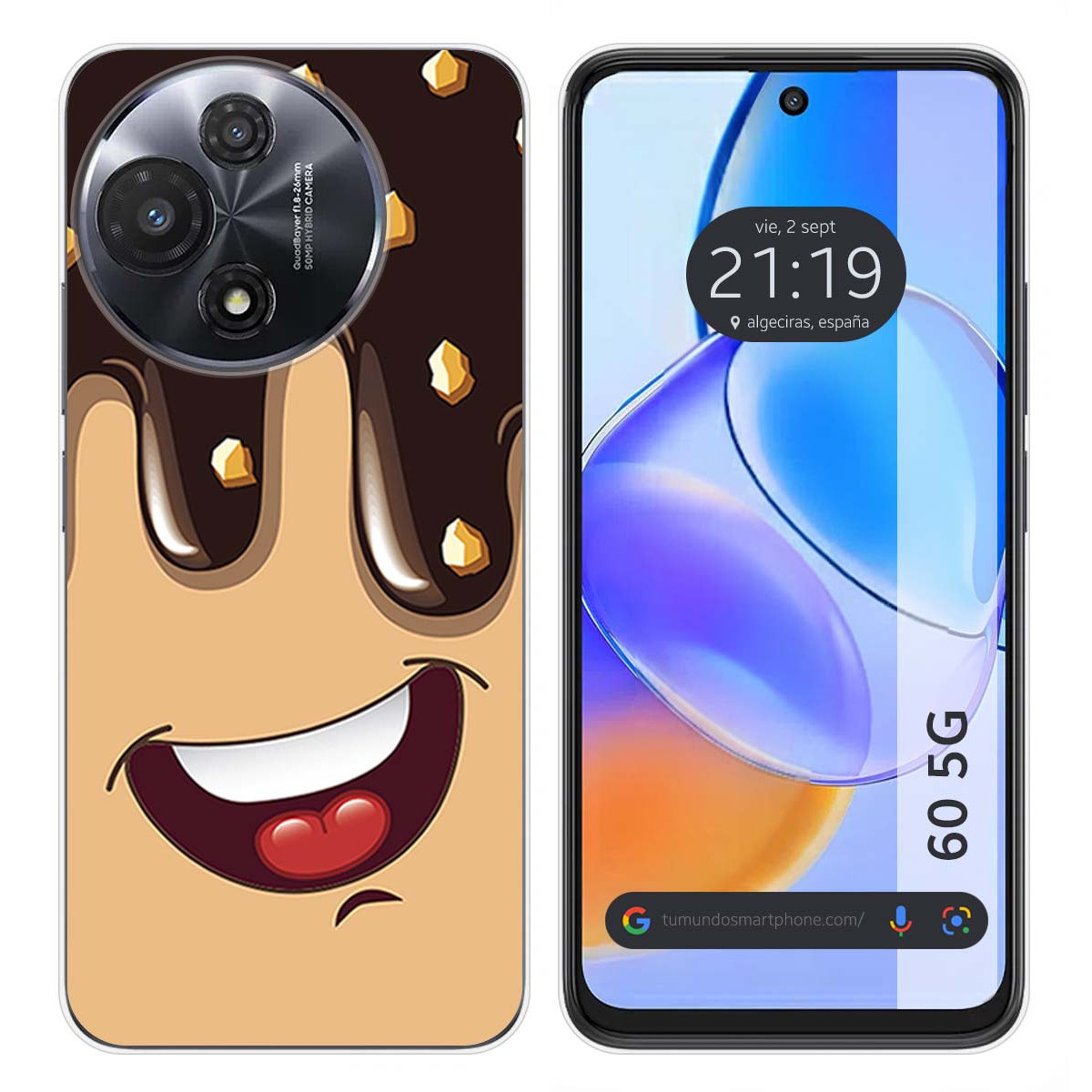 Funda Silicona para TCL 60 5G diseño Helado Chocolate Dibujos