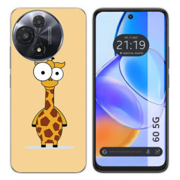 Funda Silicona para TCL 60 5G diseño Jirafa Dibujos