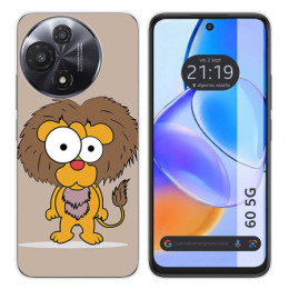 Funda Silicona para TCL 60 5G diseño Leon Dibujos