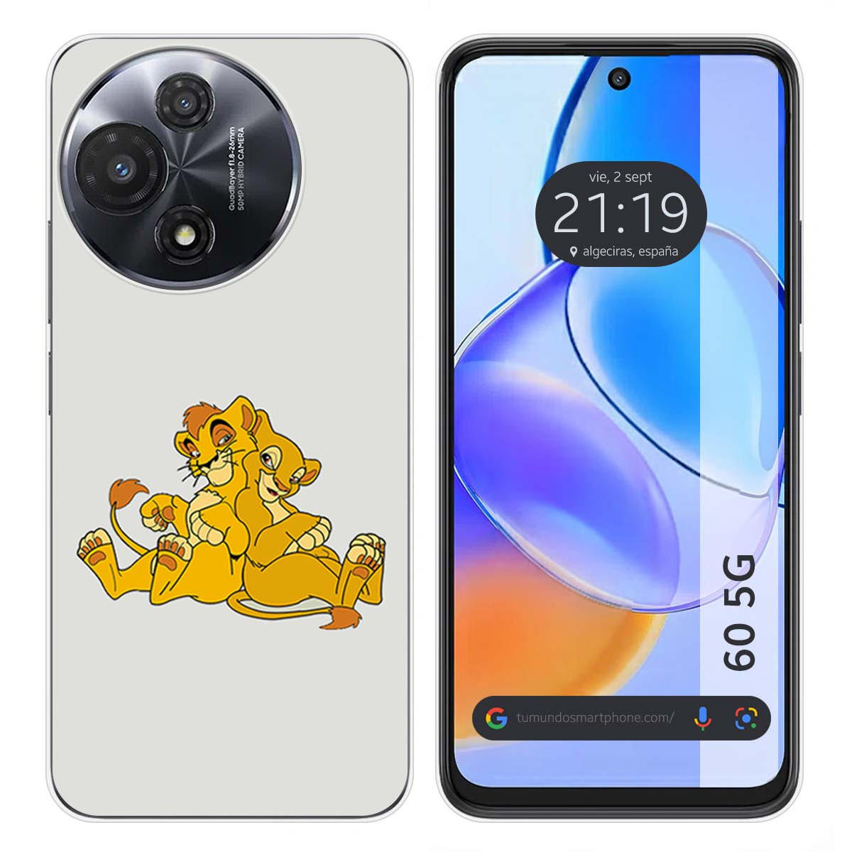 Funda Silicona para TCL 60 5G diseño Leones Dibujos