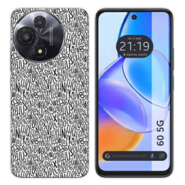 Funda Silicona para TCL 60 5G diseño Letras Dibujos