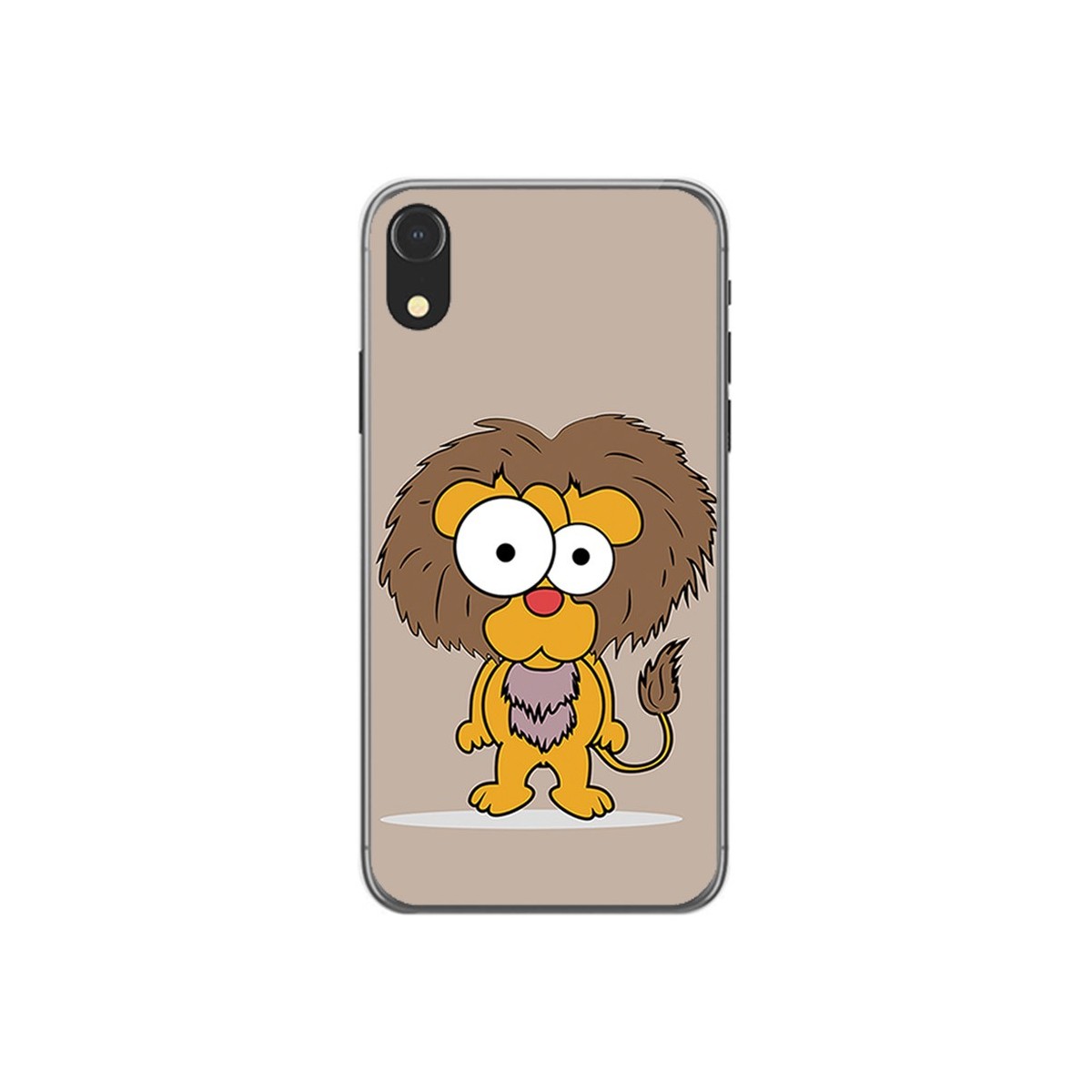 Funda Gel Tpu para Iphone XR Diseño Leon Dibujos
