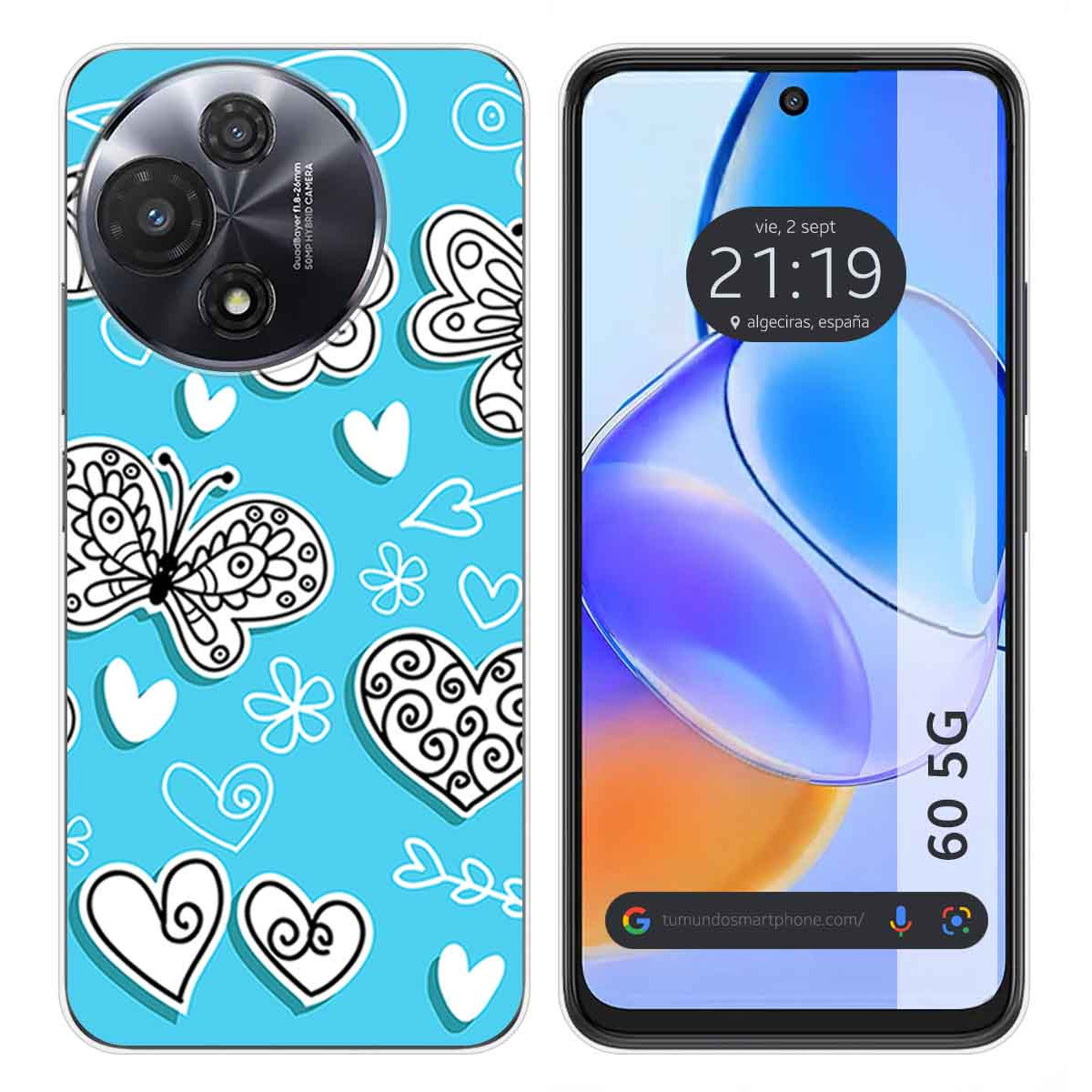 Funda Silicona para TCL 60 5G diseño Mariposas Dibujos