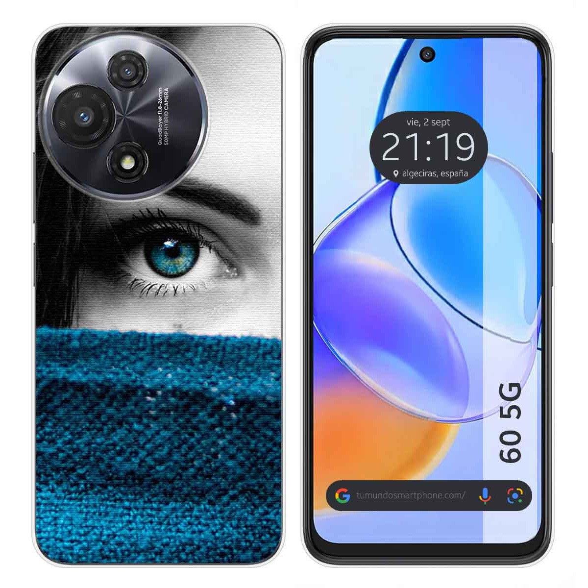 Funda Silicona para TCL 60 5G diseño Ojo Dibujos