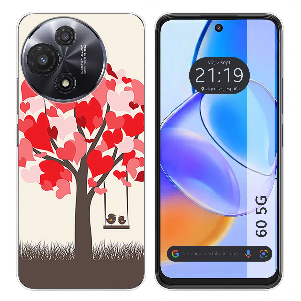 Funda Silicona para TCL 60 5G diseño Pajaritos Dibujos