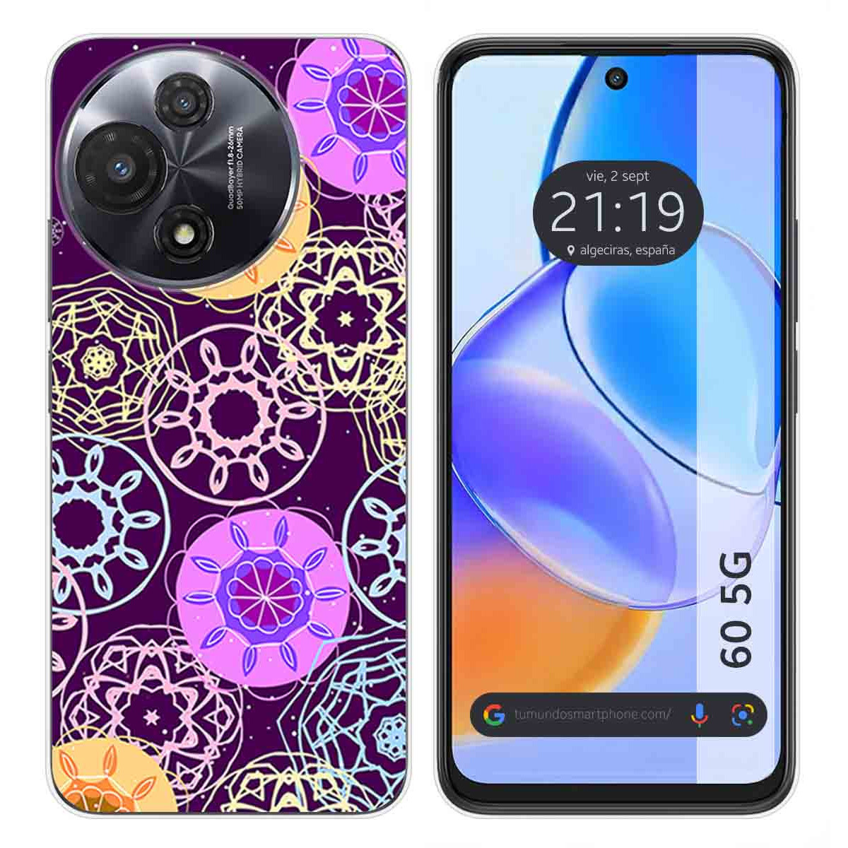 Funda Silicona para TCL 60 5G diseño Radial Dibujos