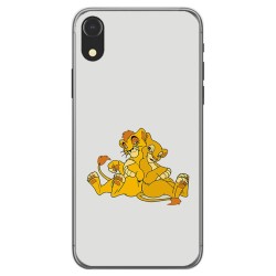 Funda Gel Tpu para Iphone XR Diseño Leones Dibujos