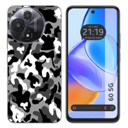 Funda Silicona para TCL 60 5G diseño Snow Camuflaje Dibujos
