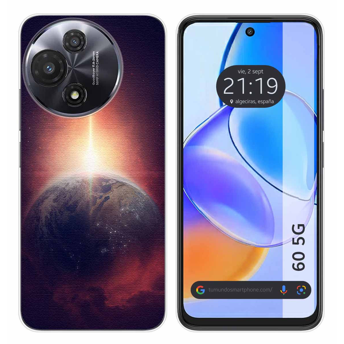 Funda Silicona para TCL 60 5G diseño Tierra Dibujos