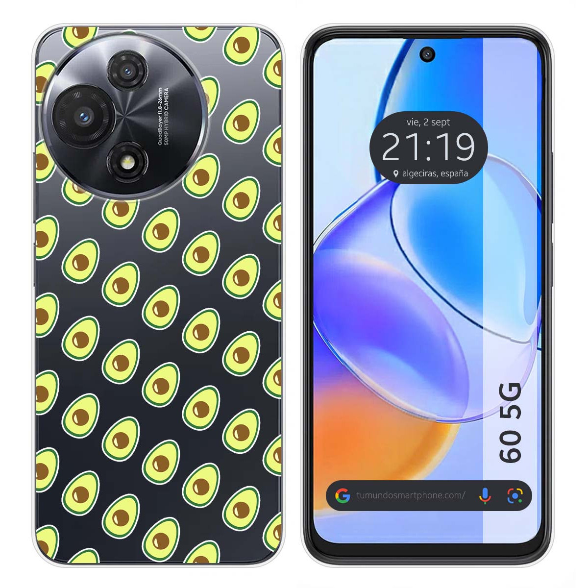 Funda Silicona para TCL 60 5G diseño Aguacate Dibujos