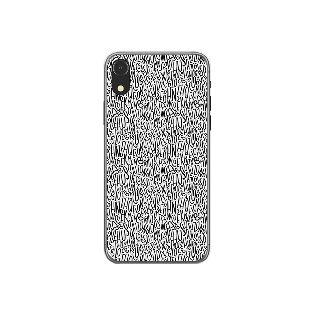 Funda Gel Tpu para Iphone XR Diseño Letras Dibujos