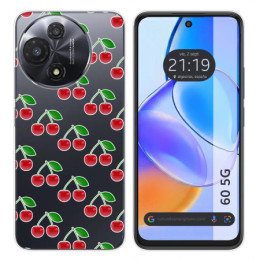 Funda Silicona para TCL 60 5G diseño Cerezas Dibujos