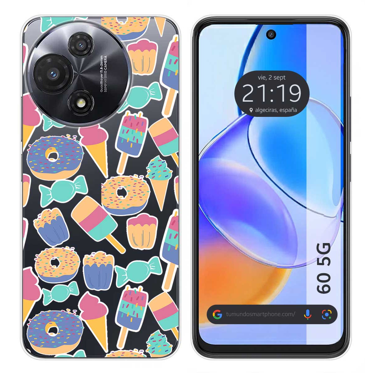 Funda Silicona para TCL 60 5G diseño Dulces 02 Dibujos