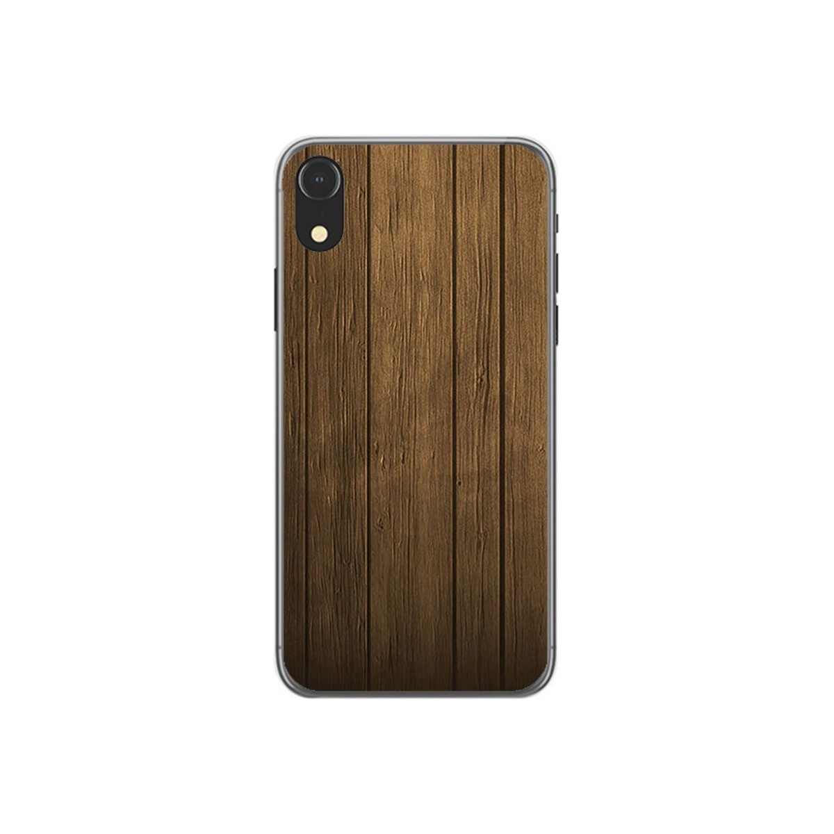 Funda Gel Tpu para Iphone XR Diseño Madera Dibujos