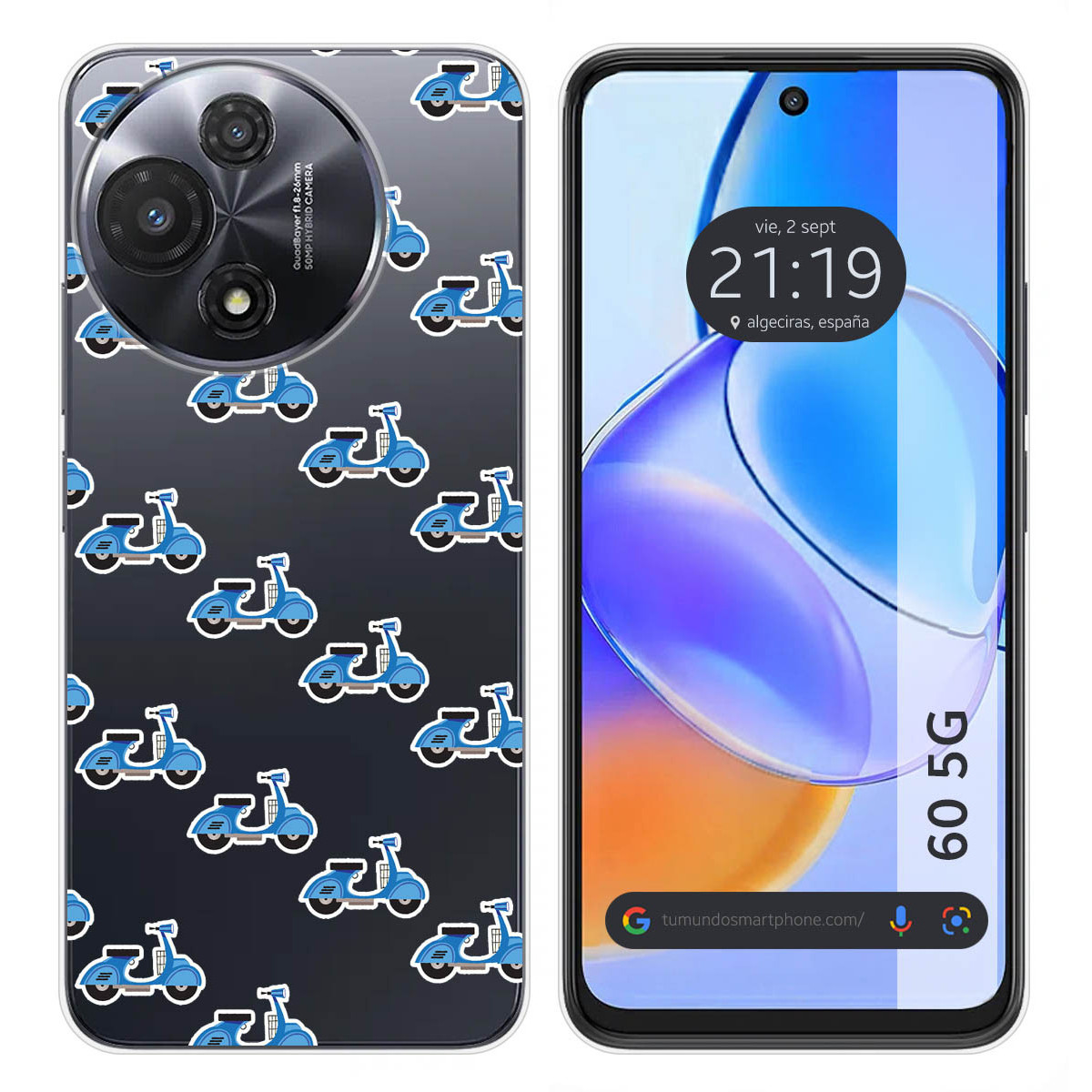 Funda Silicona para TCL 60 5G diseño Scooter Dibujos