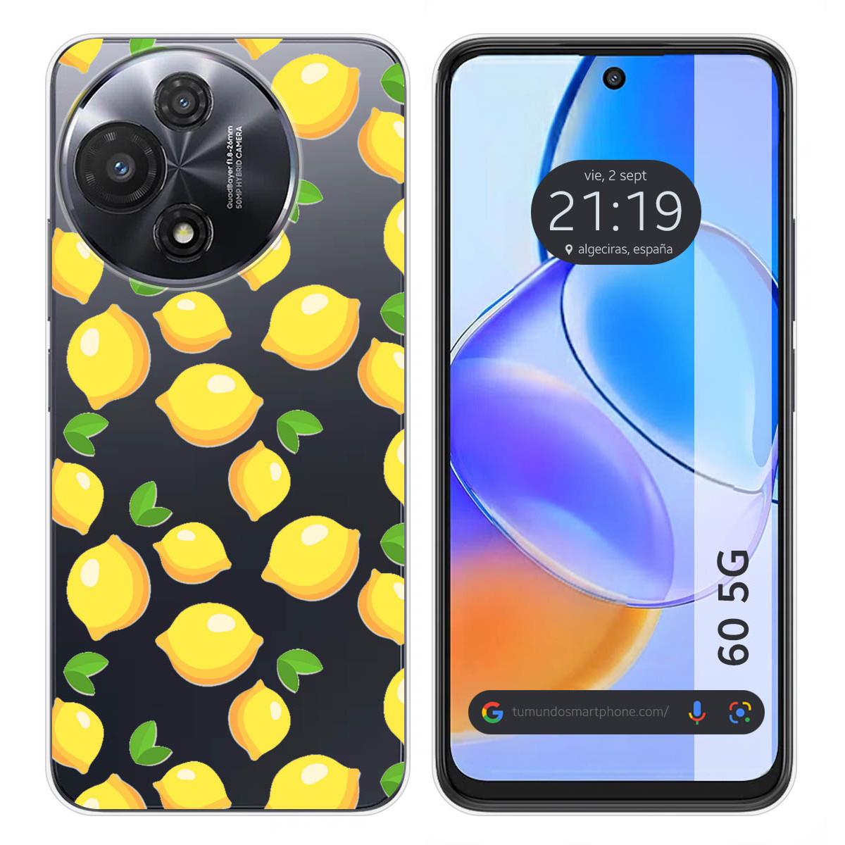 Funda Silicona para TCL 60 5G diseño Limones Dibujos