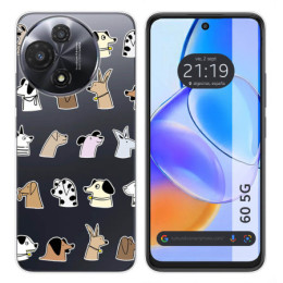 Funda Silicona para TCL 60 5G diseño Perros Dibujos